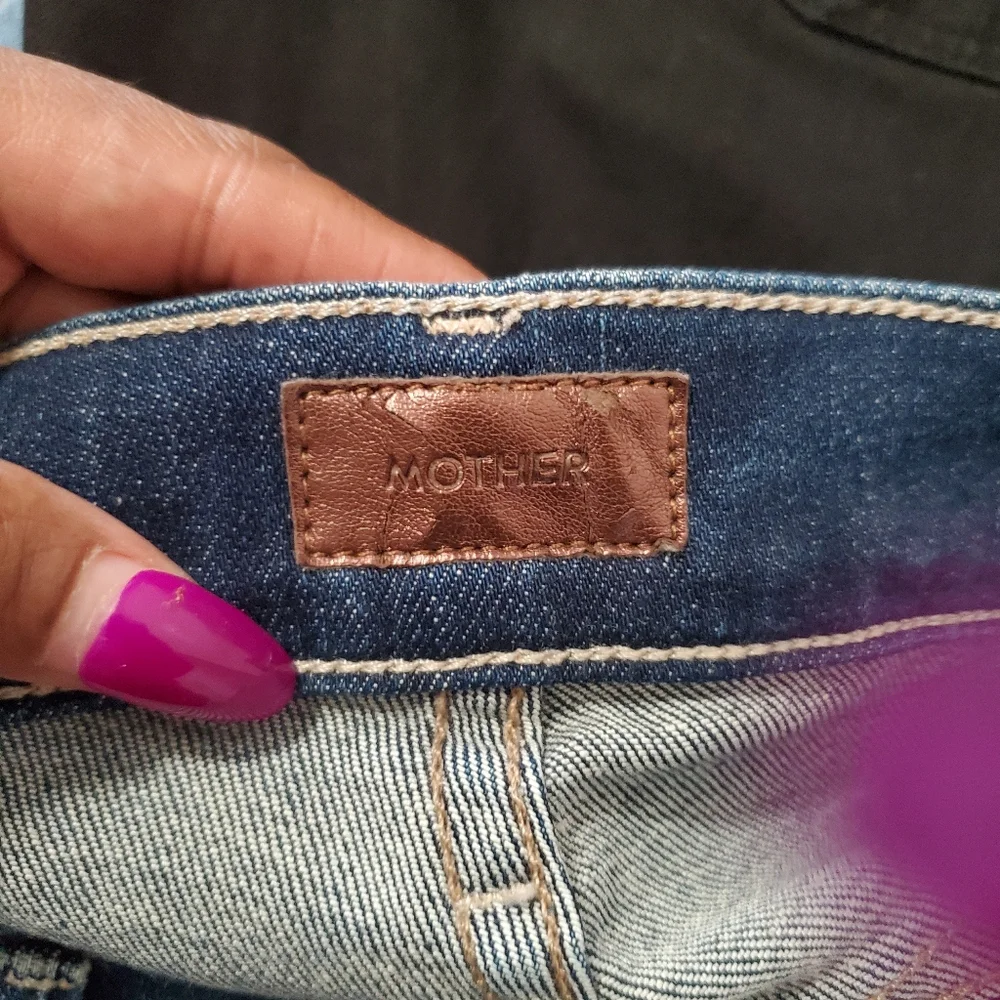 MOTHER The Weekender Fray Flare Jeans | Blue Wash | Size 25 | - Picture 6 of 9